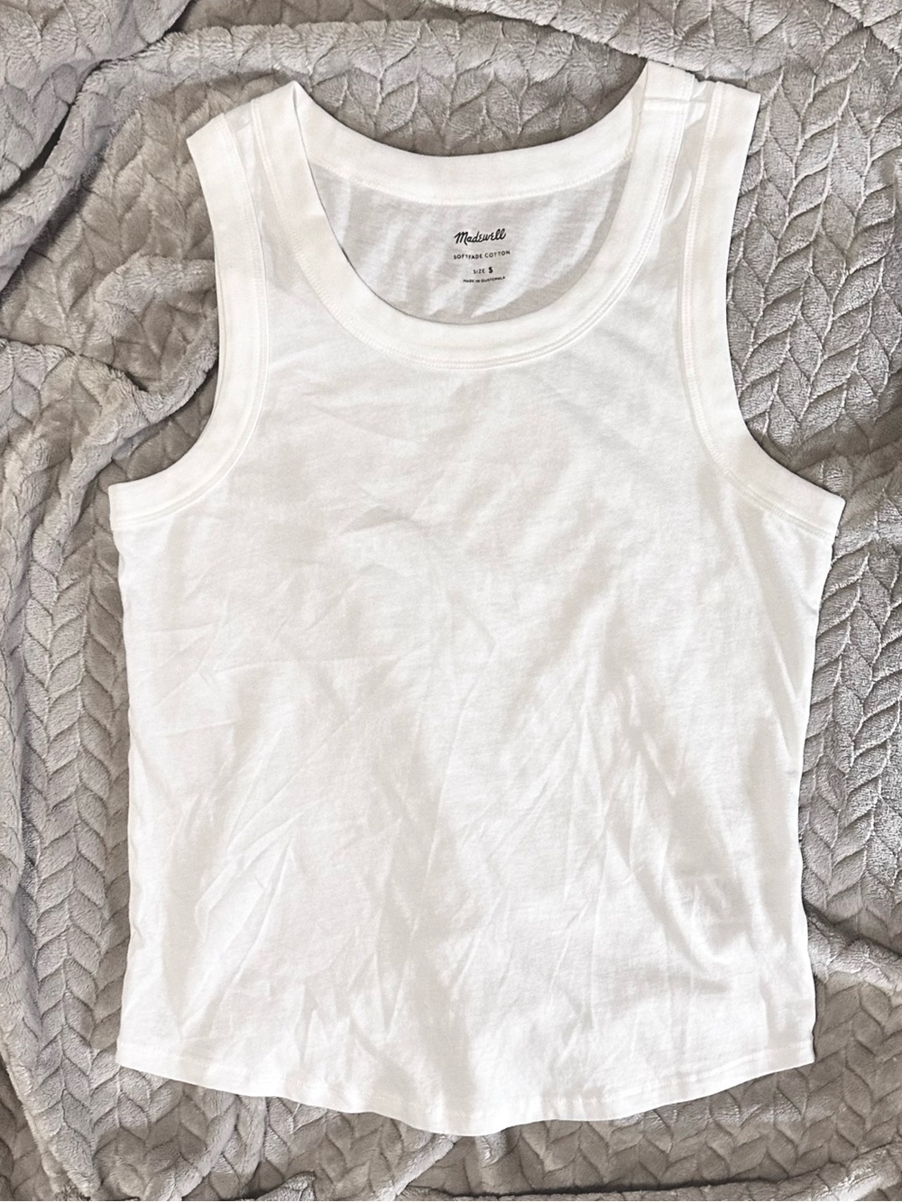 NWOT Madewell Softfade Scoop Tank Style 10415074 White size Small - Picture 8 of 13